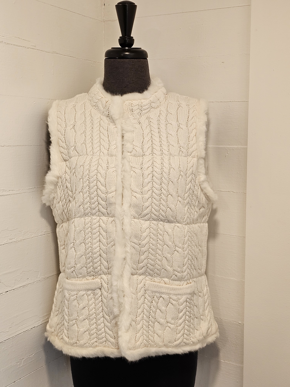 Cute Cream Vest By TALBOTS